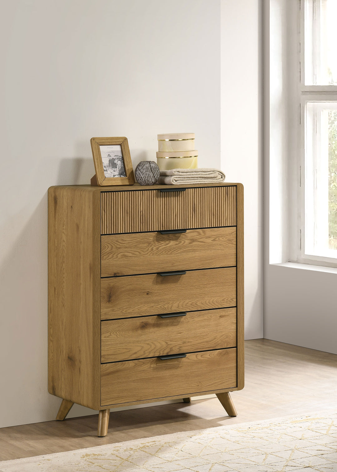 Bennett 5-drawer Bedroom Chest of Drawers Light Oak - What&