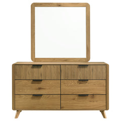 Bennett 6-drawer Bedroom Dresser and Mirror Set Light Oak - What&