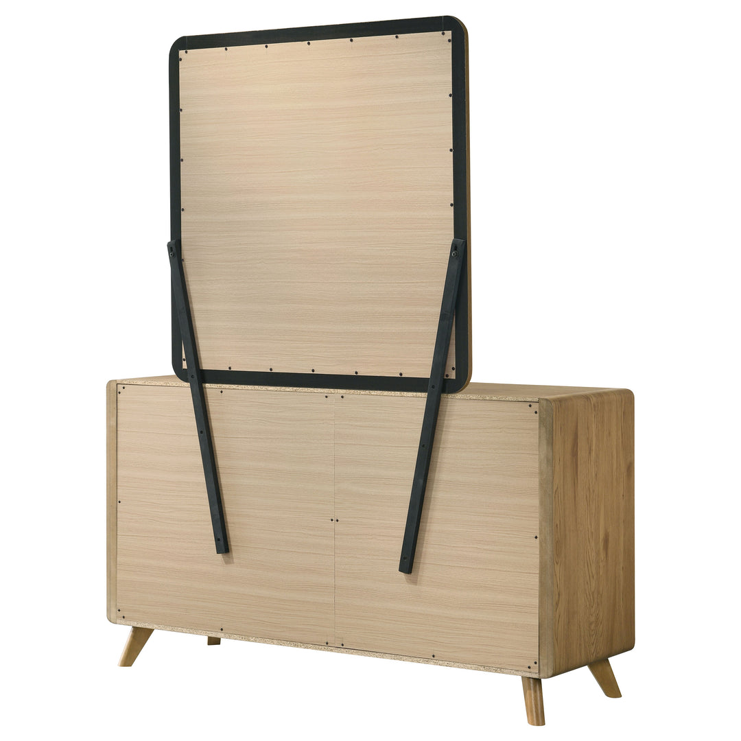 Bennett 6-drawer Bedroom Dresser and Mirror Set Light Oak - What&
