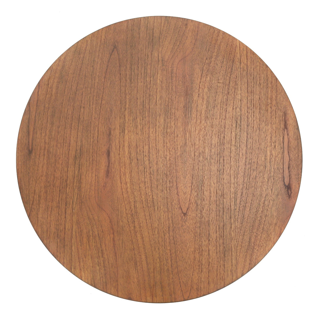 Bernie Coffee Table in Java Brown top-down view - round coffee table by NPD - Whats New Furniture Portland OR