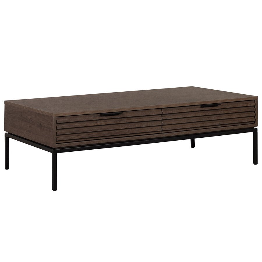 Bisana Coffee Table in Brown - two-drawer coffee table by Unique Furniture - Whats New Furniture Portland OR