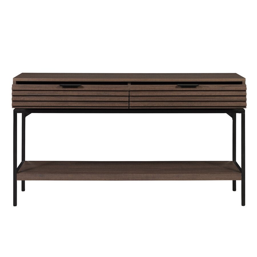 Bisana Console Table in Brown - two drawer console table by Unique Furniture - Whats New Furniture Portland OR