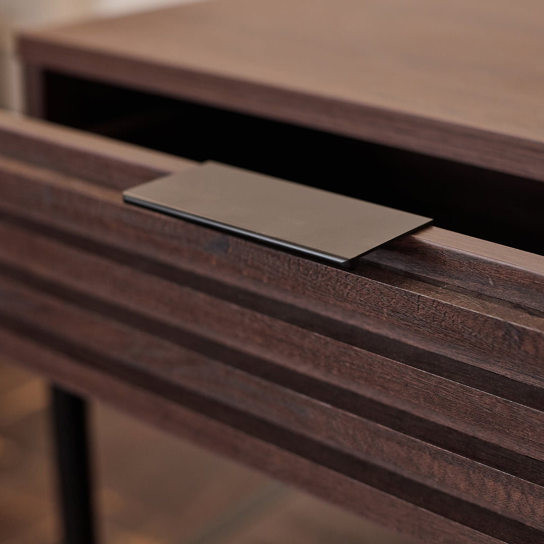 Bisana End Table in Walnut drawer detail - walnut end table by Unique Furniture - Whats New Furniture Portland OR