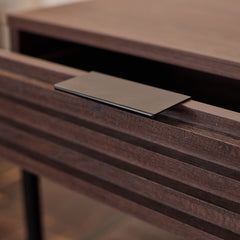 Bisana End Table in Walnut drawer detail - walnut end table by Unique Furniture - Whats New Furniture Portland OR