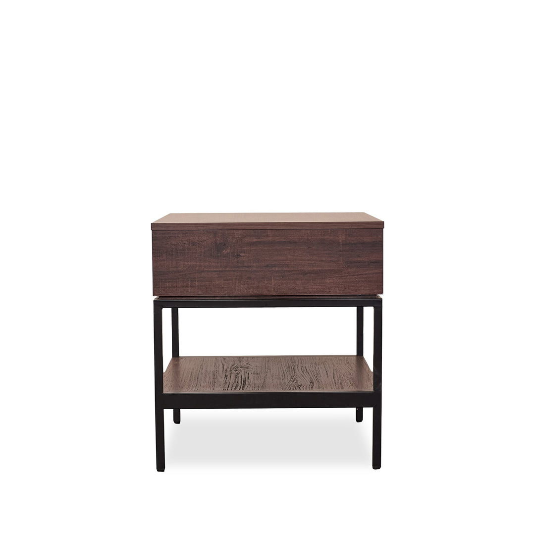 Bisana End Table in Walnut side view - walnut end table by Unique Furniture - Whats New Furniture Portland OR