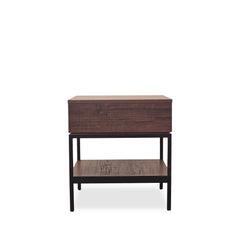 Bisana End Table in Walnut side view - walnut end table by Unique Furniture - Whats New Furniture Portland OR