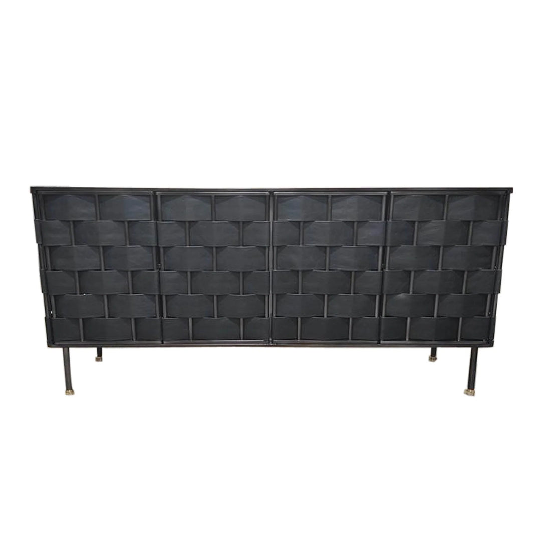 Bishop Sideboard in Black variant front view - wood sideboard by LH Imports - Whats New Furniture Portland OR