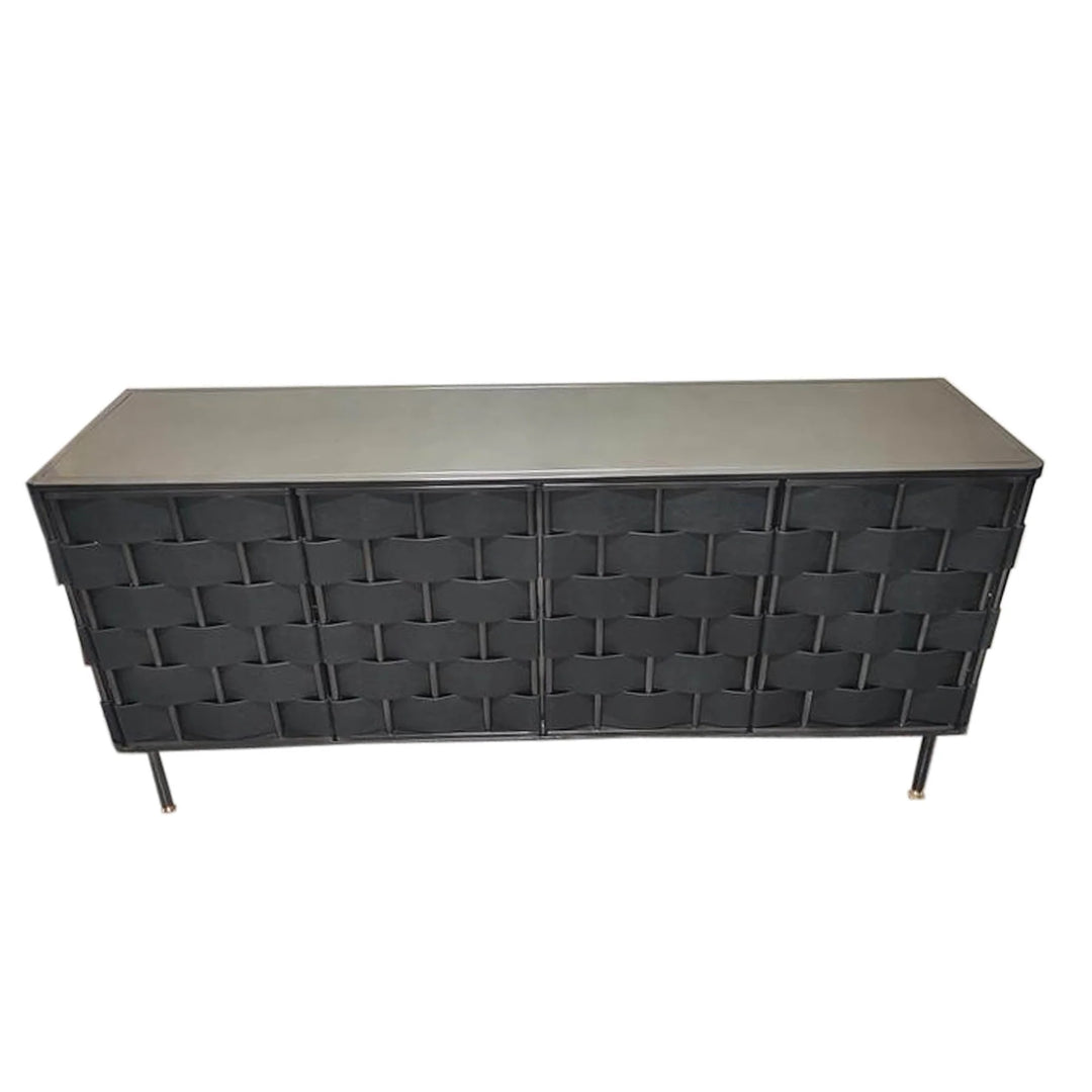 Bishop Sideboard in Black variant side view - wood sideboard by LH Imports - Whats New Furniture Portland OR