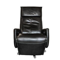 Black Leather Recliner detail view 4 - Whats New Furniture - Portland, Oregon
