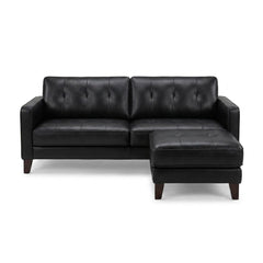 Black Leather Sofa Set - consignment furniture Portland
