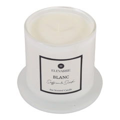 Blanc Saffron &amp; Suede Cloche Candle, 6 oz top view - scented candle by Elevarre by Sagebrook Home - Whats New Furniture Portland OR