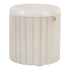 Blanc Saffron &amp; Suede Fluted Lidded Candle, 8 oz front view - scented candle by Elevarre by Sagebrook Home - Whats New Furniture Portland OR