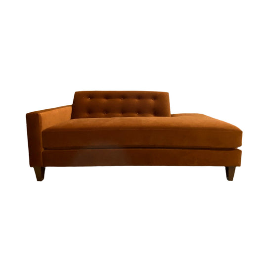 Blazer Chaise Lounge in fabric side angle - mid-century chaise lounge by Stanton - Whats New Furniture Portland OR
