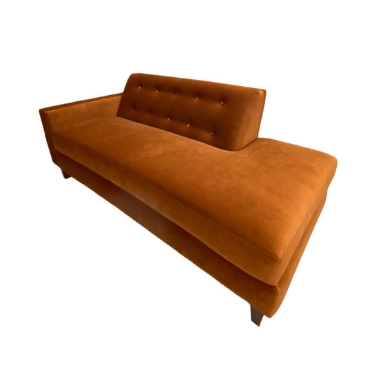 Blazer Chaise Lounge in fabric back view - mid-century chaise lounge by Stanton - Whats New Furniture Portland OR