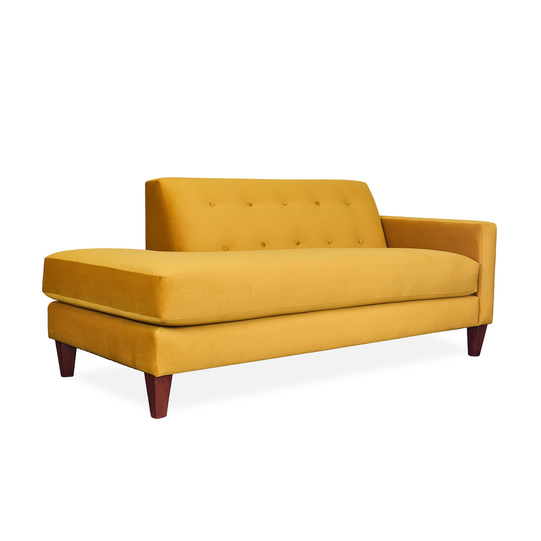 Blazer Chaise Lounge in fabric fabric closeup - mid-century chaise lounge by Stanton - Whats New Furniture Portland OR