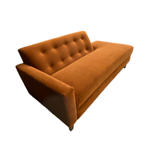 Blazer Chaise Lounge in fabric detail view - mid-century chaise lounge by Stanton - Whats New Furniture Portland OR