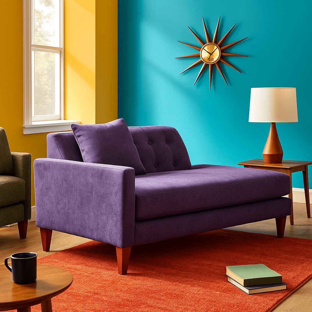 Blazer Chaise Lounge in fabric view 22 - mid-century chaise lounge by Stanton - Whats New Furniture Portland OR