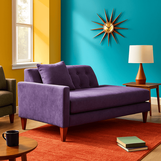 Blazer Chaise Lounge in fabric view 22 - mid-century chaise lounge by Stanton - Whats New Furniture Portland OR