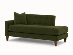 Blazer Chaise Lounge in Lush Spinach, left-hand facing - studio three-quarter view - Stanton - Whats New Furniture Portland OR