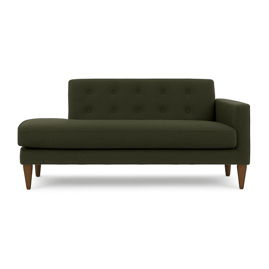 Blazer Chaise Lounge in Rio Spinach side view - mid-century chaise lounge by Stanton - Whats New Furniture Portland OR