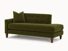 Blazer Chaise Lounge in Vintage Moss, left-hand facing - studio three-quarter view - Stanton - Whats New Furniture Portland OR