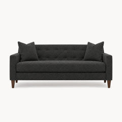 Blazer Loft Sofa in Dominator Charcoal - studio front view - Stanton - Whats New Furniture Portland OR
