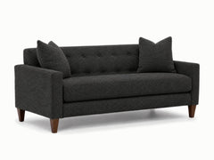 Blazer Loft Sofa in Dominator Charcoal - studio three-quarter view - Stanton - Whats New Furniture Portland OR