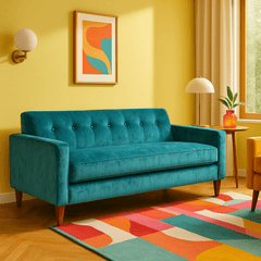 Blazer Loft Sofa in fabric lifestyle setting - loft-scale sofa by Stanton - Whats New Furniture Portland OR