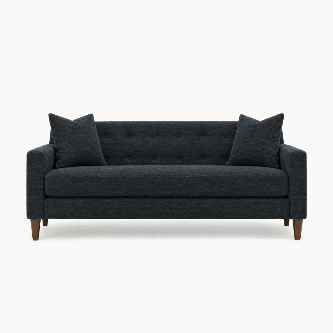 Blazer Loft Sofa in Lilou Denim - studio front view - Stanton - Whats New Furniture Portland OR