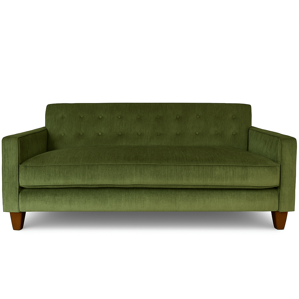 Blazer Loft Sofa in Lush Spinach side view - loft-scale sofa by Stanton - Whats New Furniture Portland OR