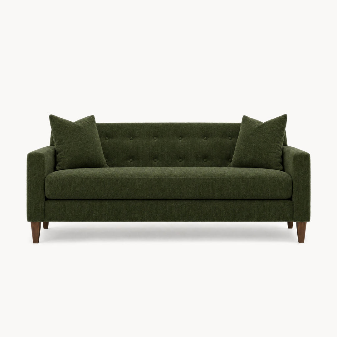 Blazer Loft Sofa in Lush Spinach - studio front view - Stanton - Whats New Furniture Portland OR