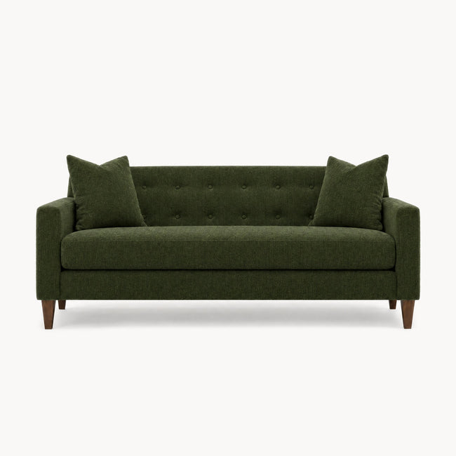 Blazer Loft Sofa in Lush Spinach - studio front view - Stanton - Whats New Furniture Portland OR
