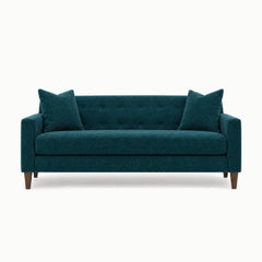 Blazer Loft Sofa in Lush Turquoise - studio front view - Stanton - Whats New Furniture Portland OR