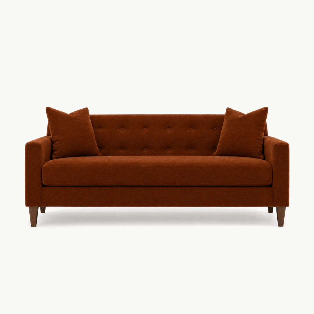 Blazer Loft Sofa in Marquis Rust - studio front view - Stanton - Whats New Furniture Portland OR