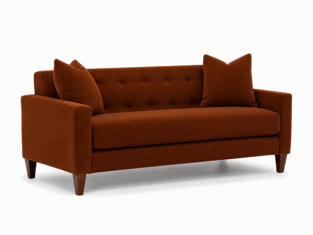 Blazer Loft Sofa in Marquis Rust - studio three-quarter view - Stanton - Whats New Furniture Portland OR