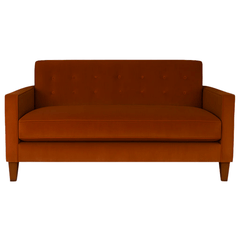 Blazer Loft Sofa in Marquis Rust top-down view - loft-scale sofa by Stanton - Whats New Furniture Portland OR