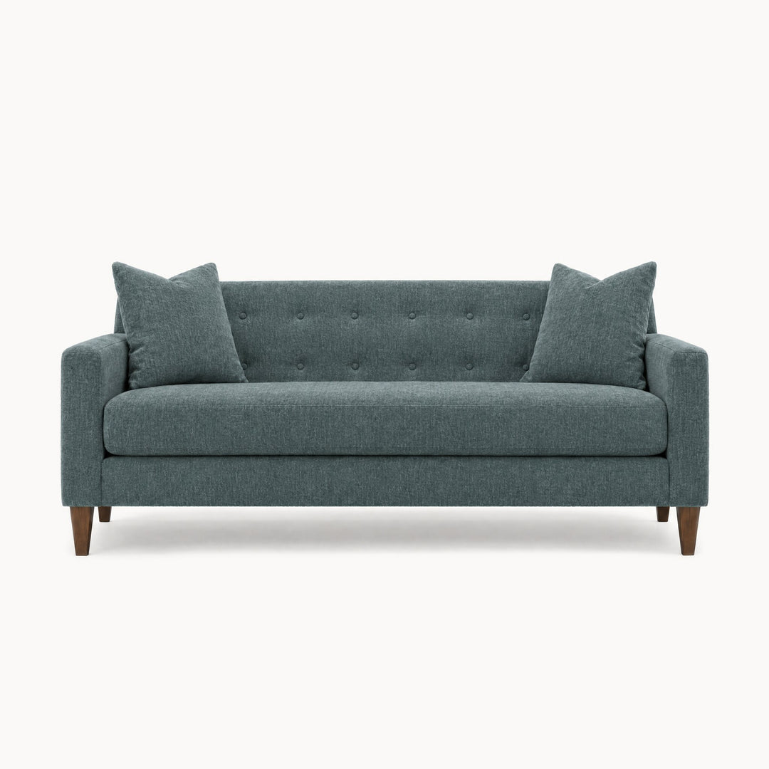 Blazer Loft Sofa in Tribute Seamist - studio front view - Stanton - Whats New Furniture Portland OR