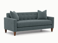 Blazer Loft Sofa in Tribute Seamist - studio three-quarter view - Stanton - Whats New Furniture Portland OR