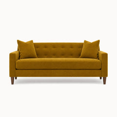 Blazer Loft Sofa in Vintage Saffron - studio front view - Stanton - Whats New Furniture Portland OR
