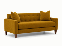 Blazer Loft Sofa in Vintage Saffron - studio three-quarter view - Stanton - Whats New Furniture Portland OR