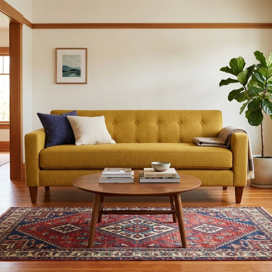 Blazer Loft Sofa in Vintage Saffron view 23 - loft-scale sofa by Stanton - Whats New Furniture Portland OR