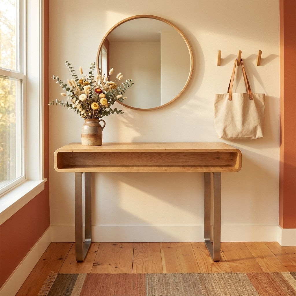 Blonde Oak Console Table - view 5