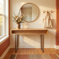 Blonde Oak Console Table - view 5