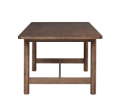 Bloomfield Butterfly Dining Table in Dark Walnut straight-on front view with 20-inch extension deployed - dining table by NPD - Whats New Furniture Portland OR