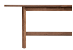 Bloomfield Butterfly Dining Table in Dark Walnut side profile view showing trestle leg silhouette - dining table by NPD - Whats New Furniture Portland OR
