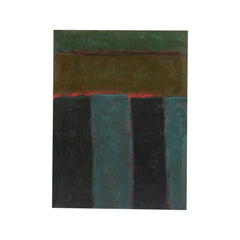 Hand-Painted Abstract Wall Art, Green &amp; Teal, 18" x 24" front view - wall art by Bloomingville - Whats New Furniture Portland OR