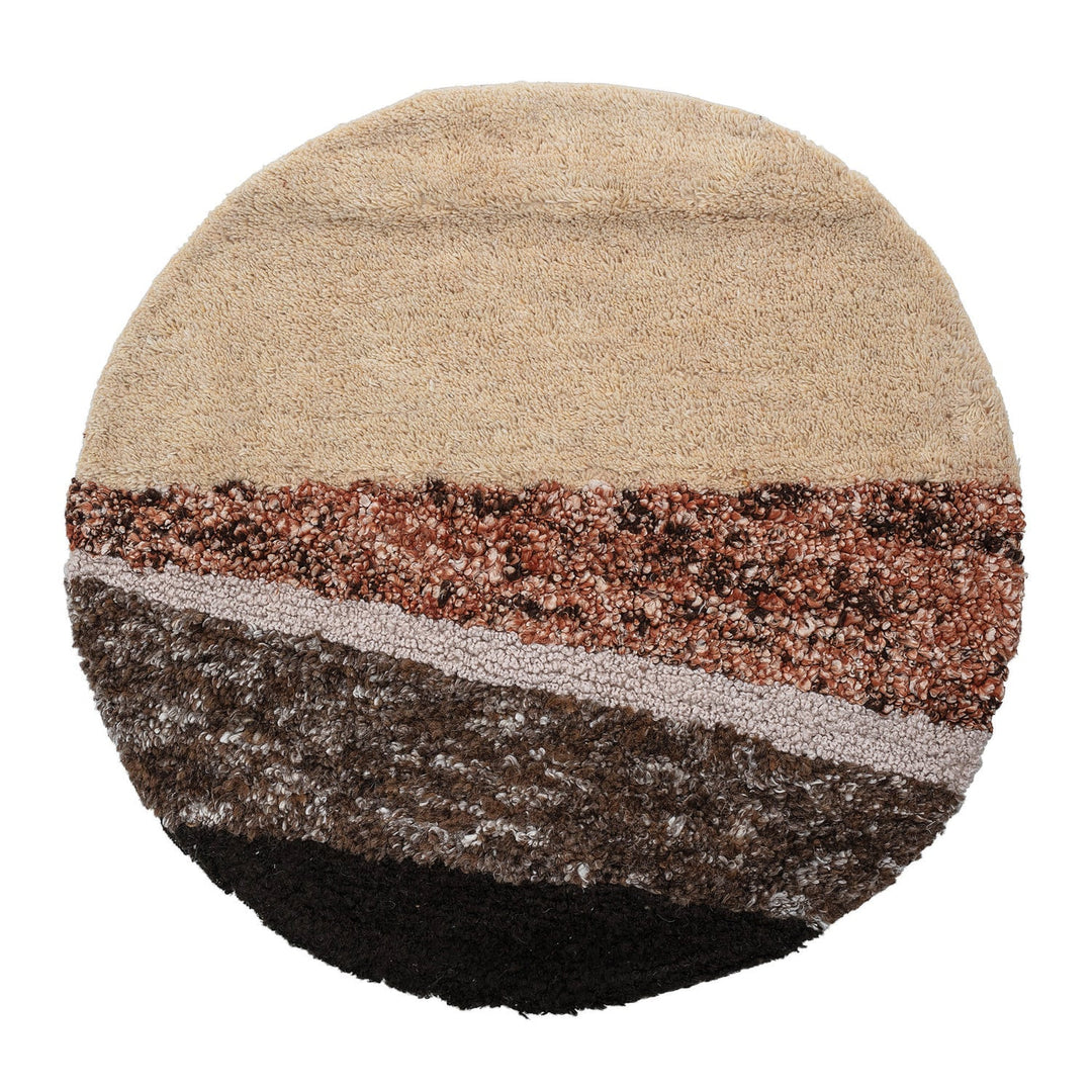 Hand-Tufted Round Wall Décor, Wool &amp; Cotton, 28" front view - wall decor by Bloomingville - Whats New Furniture Portland OR