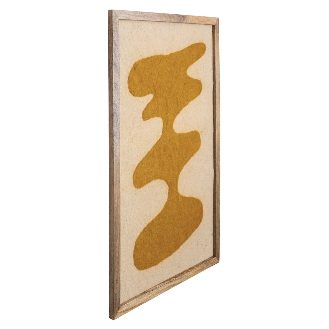 Handmade Mango Wood Framed Wool Felt Wall Decor