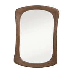 Mango Wood Framed Wall Mirror, Walnut Finish - Whats New Furniture Portland OR