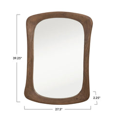 Mango Wood Framed Wall Mirror, Walnut Finish - Whats New Furniture Portland OR (2) (3) (4)